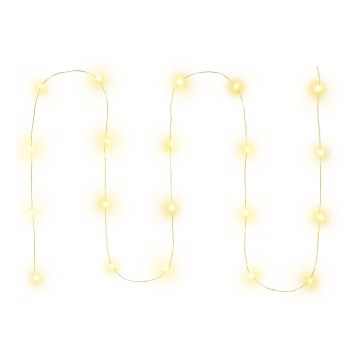LED Christmas string lights 20xLED/2xAA 2.3 m warm white