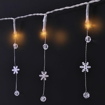 LED Christmas string lights 20xLED/2xAA 2m warm white
