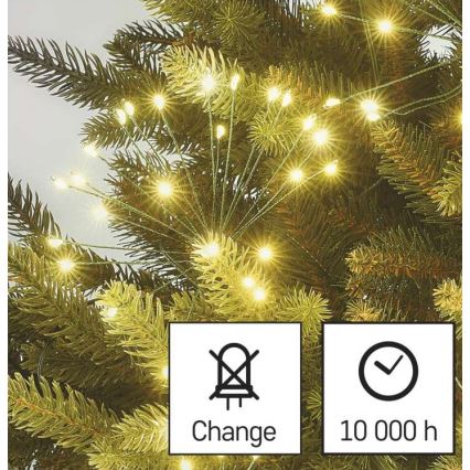 LED Christmas String Lights, 300 LEDs, 5.2 + 3 m, Warm White