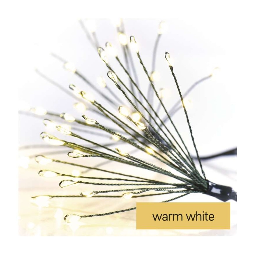 LED Christmas String Lights, 300 LEDs, 5.2 + 3 m, Warm White