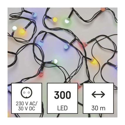 LED Christmas String Lights 300 LEDs / 8 Functions, 35 m, IP44, Warm White