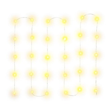 LED Christmas string lights 30xLED/3xAA 3,3m warm white