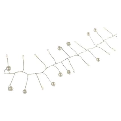 LED Christmas String Lights, 40 LEDs, 3×AA, 1.5 m, Warm White