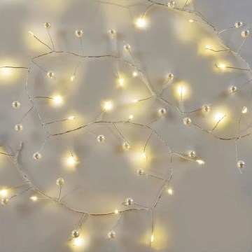 LED Christmas string lights 40xLED/3xAA 1.5 m warm white