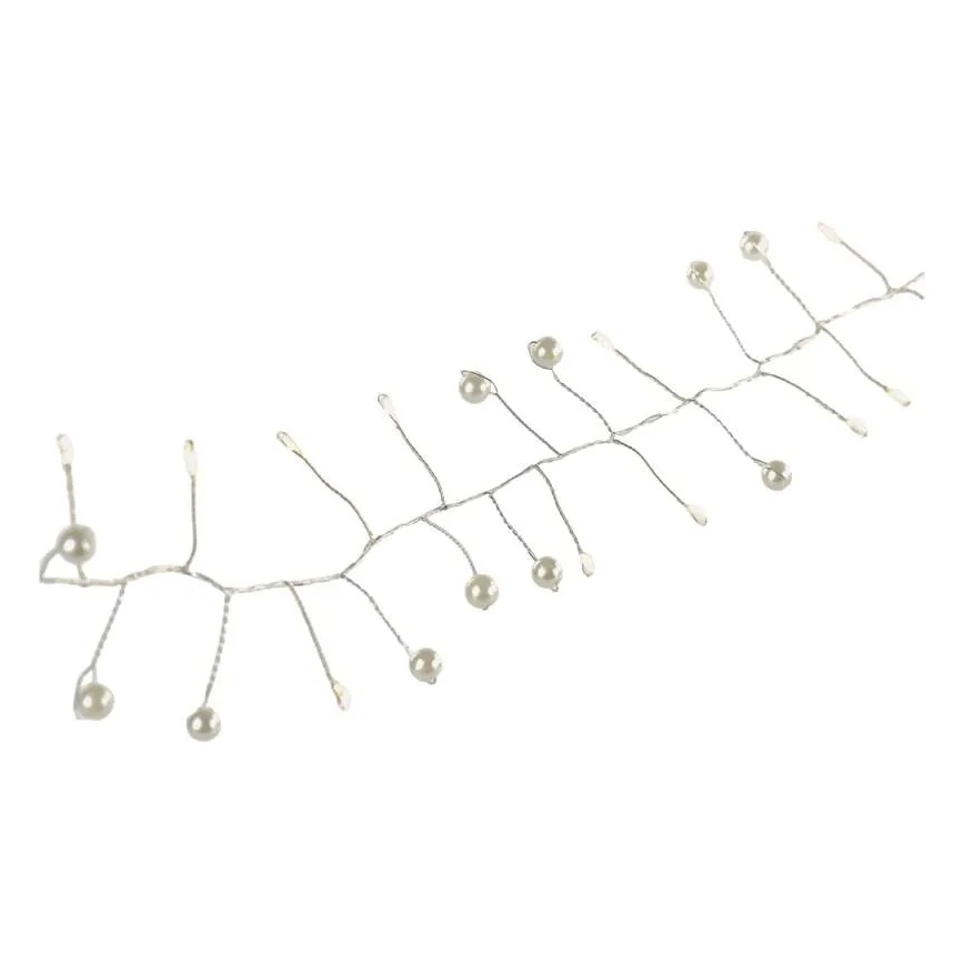 LED Christmas string lights 40xLED/3xAA 1.5 m warm white