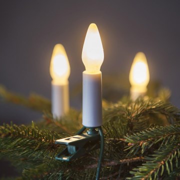 LED Christmas string lights FELICIA FILAMENT, 16 LEDs, 13.5 m, warm white, Made in the Czech Republic