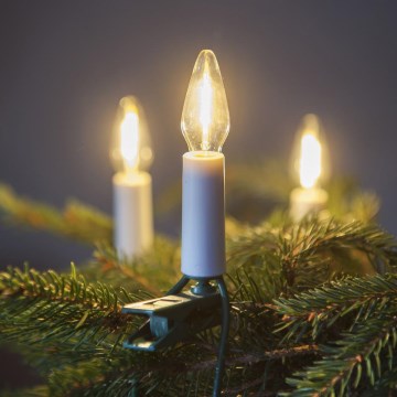 LED Christmas string lights FELICIA FILAMENT 16xLED 13.5m warm white, Made in the Czech Republic