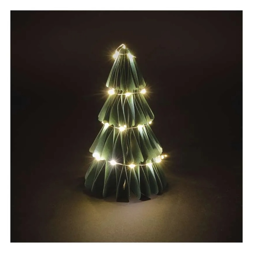 LED Christmas Tree Decoration, 35 LEDs, Battery Powered (2×AA)