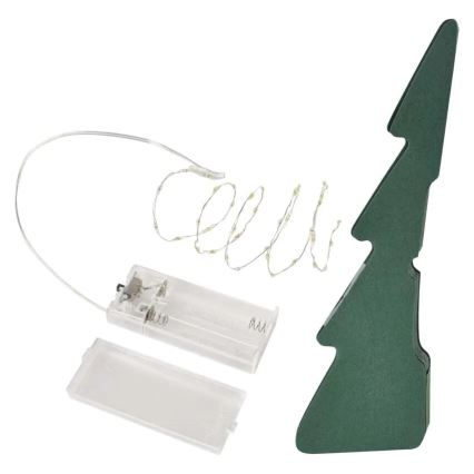 LED Christmas Tree Decoration, 35 LEDs, Battery Powered (2×AA)