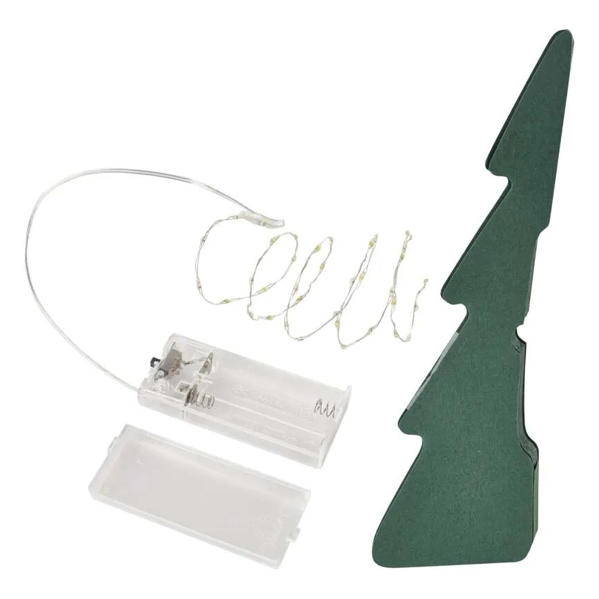 LED Christmas Tree Decoration, 35 LEDs, Battery Powered (2×AA)