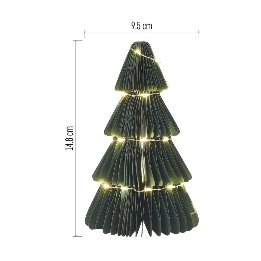 LED Christmas Tree Decoration, 35 LEDs, Battery Powered (2×AA)