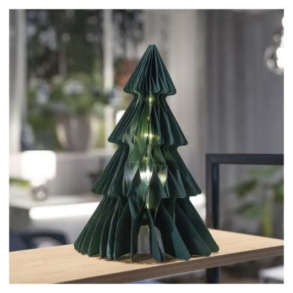 LED Christmas Tree Decoration — 10 LEDs, battery-operated (3× AA)