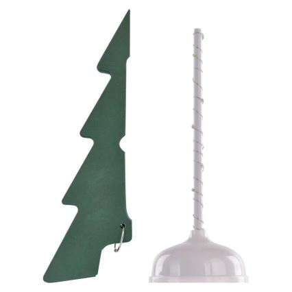 LED Christmas Tree Decoration — 10 LEDs, battery-operated (3× AA)