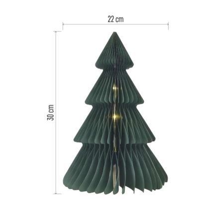 LED Christmas Tree Decoration — 10 LEDs, battery-operated (3× AA)
