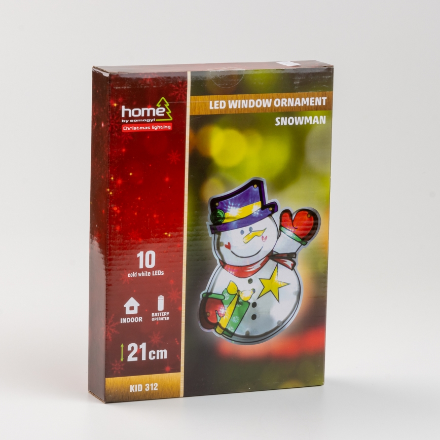 LED Christmas window decoration 10xLED/3xAAA