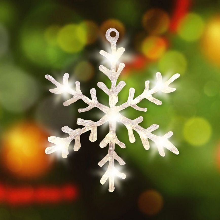 LED Christmas window decoration 16xLED/3xAA warm white