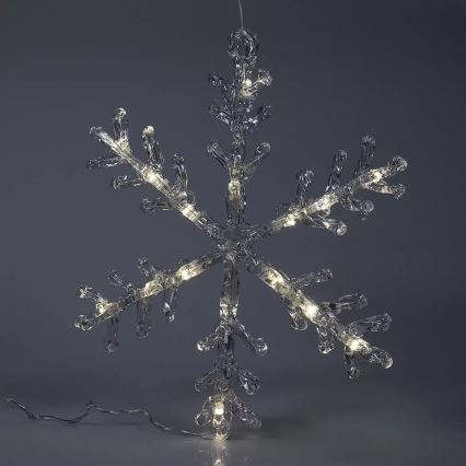 LED Christmas window decoration 16xLED/3xAA warm white