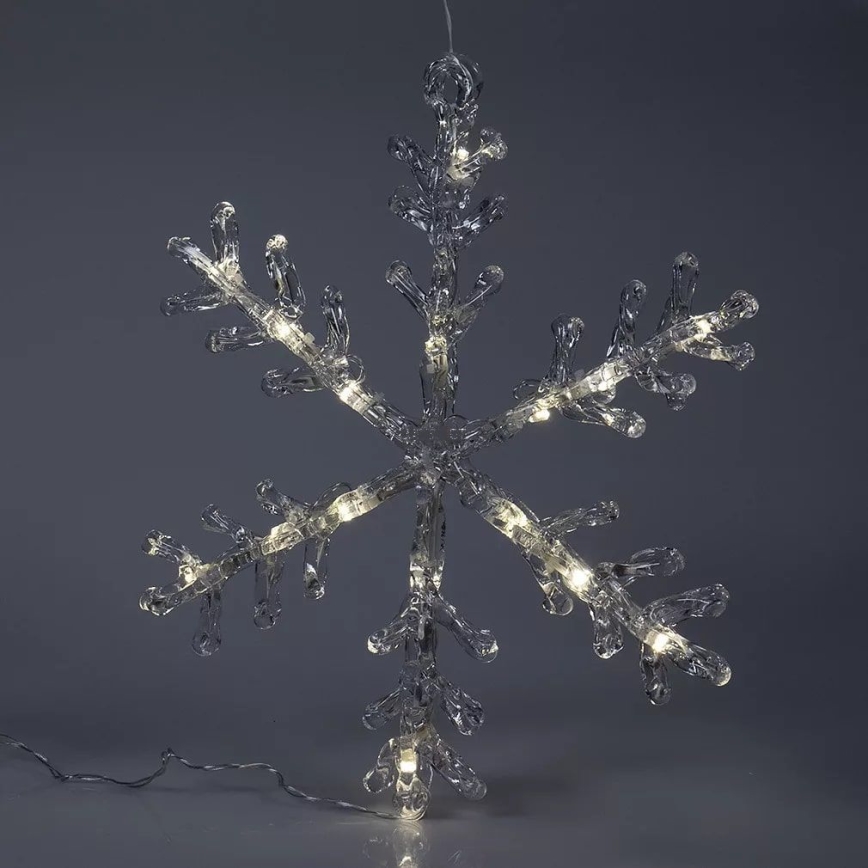 LED Christmas window decoration 16xLED/3xAA warm white