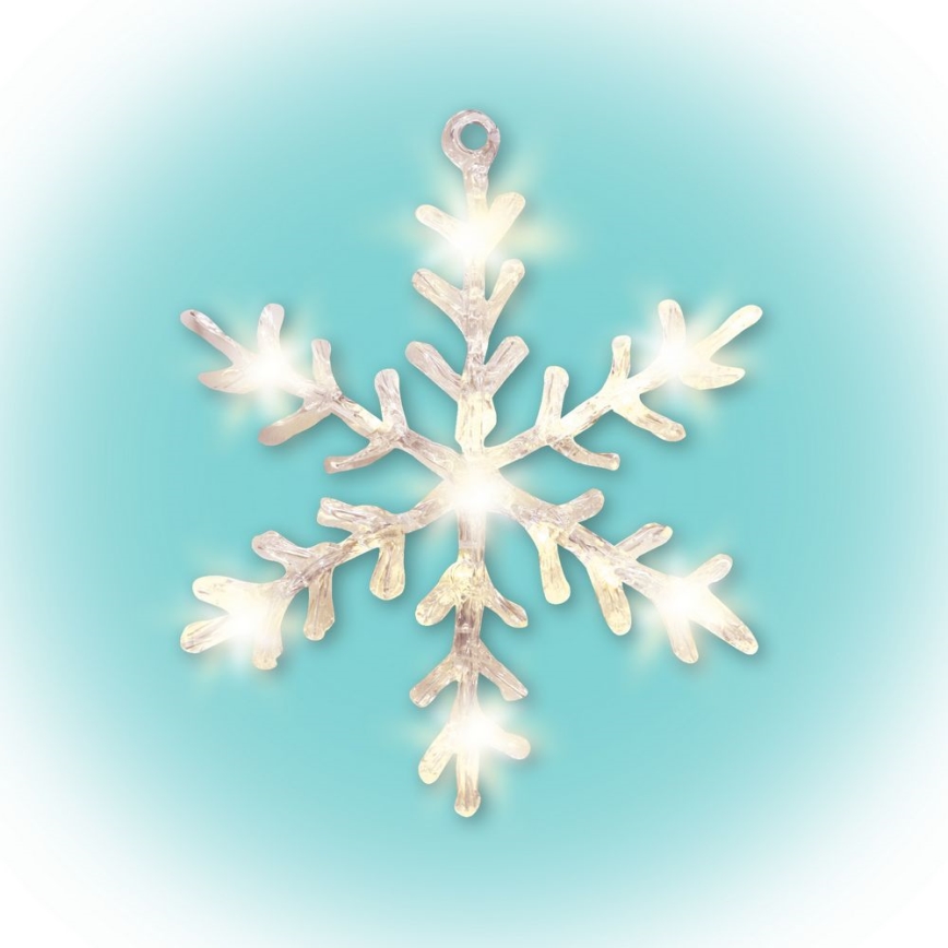 LED Christmas window decoration 16xLED/3xAA warm white