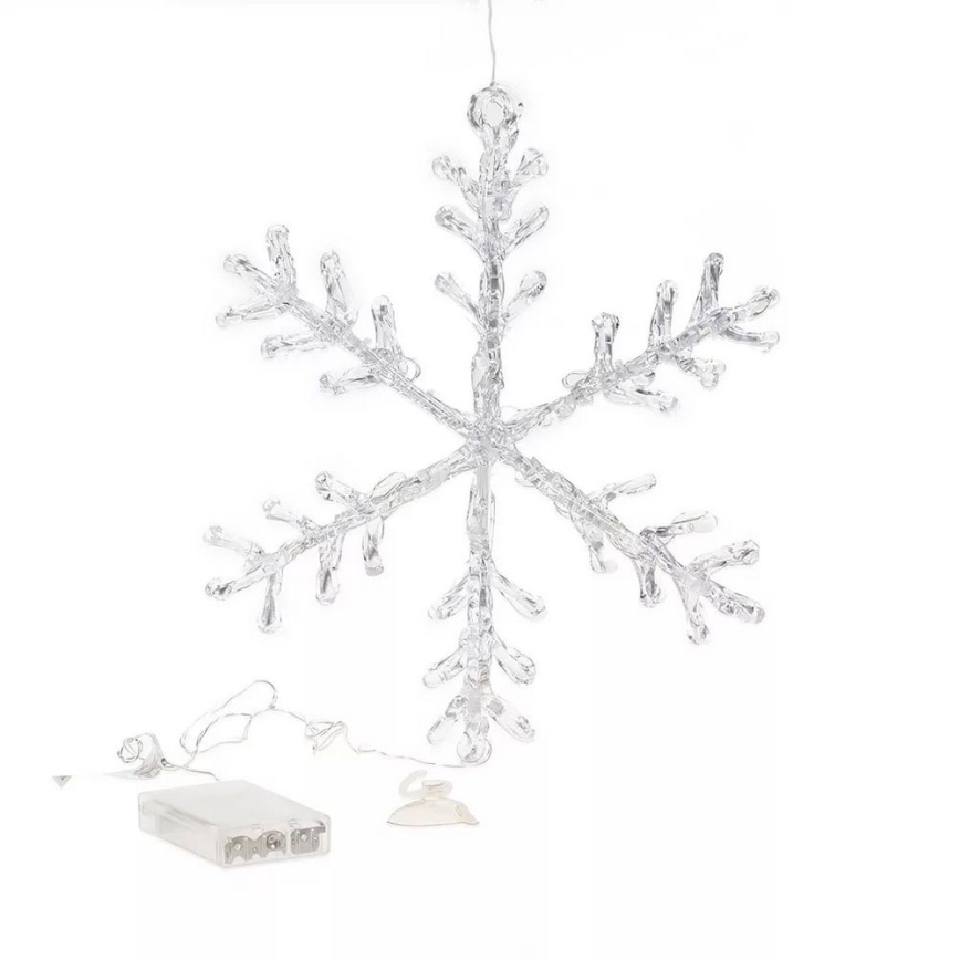 LED Christmas window decoration 16xLED/3xAA warm white
