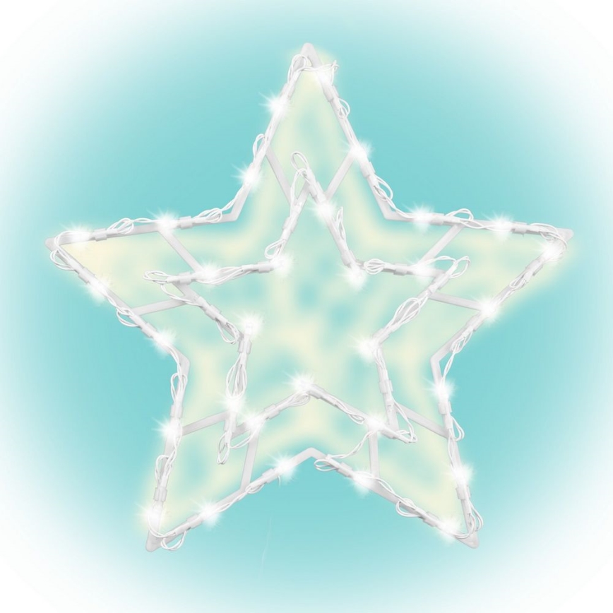 LED Christmas window decoration 35xLED/3xAA warm white