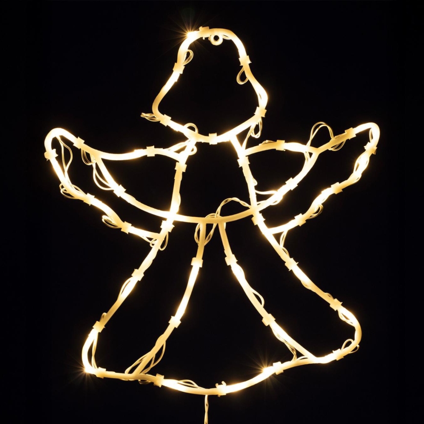 LED Christmas Window Decoration, Angel — 35 LEDs / 230 V, IP44, Warm White