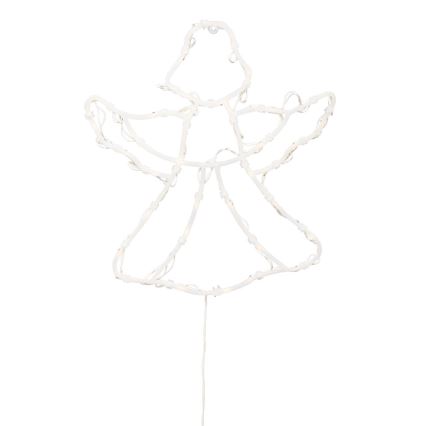 LED Christmas Window Decoration, Angel — 35 LEDs / 230 V, IP44, Warm White