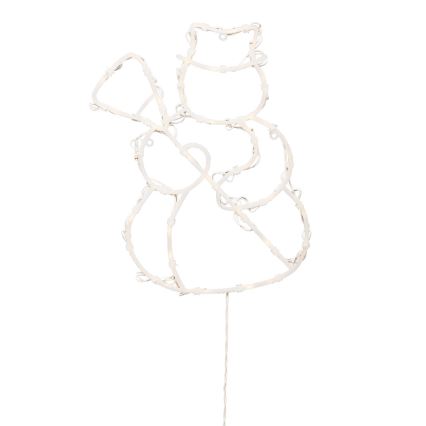 LED Christmas Window Decoration – Snowman, 35 LEDs, 230 V, IP44, Warm White