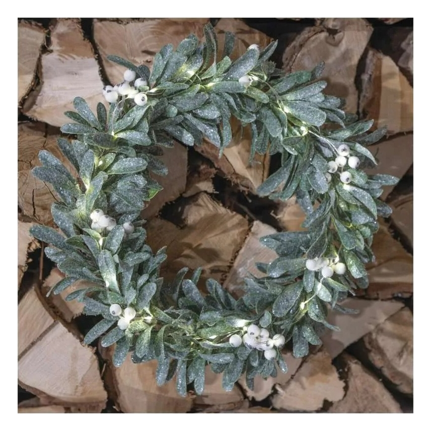 LED Christmas Wreath 25 LEDs / 3×AA Ø 35 cm