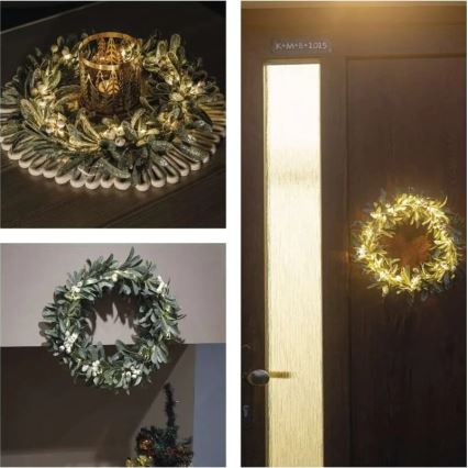 LED Christmas Wreath 25 LEDs / 3×AA Ø 35 cm