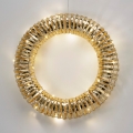 LED Christmas wreath 30xLED/3xAA Ø 40 cm warm white wreath/gold