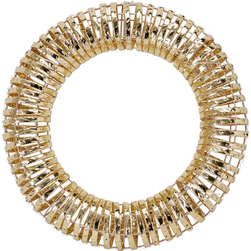 LED Christmas wreath 30xLED/3xAA Ø 40 cm warm white wreath/gold