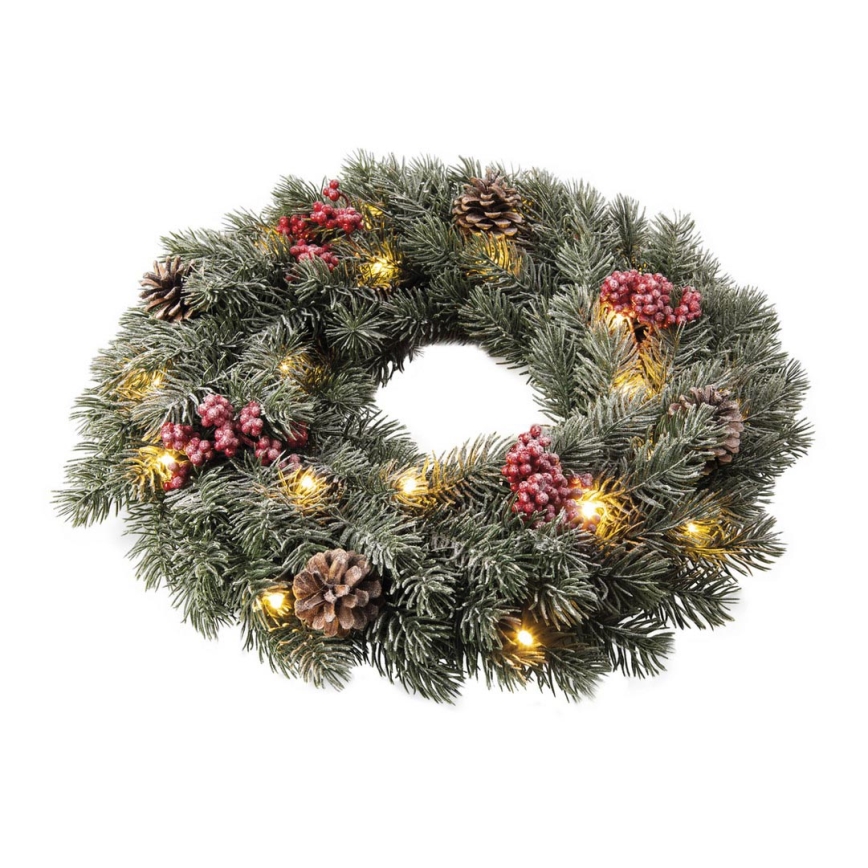 LED Christmas wreath LED/2xAA d. 40 cm