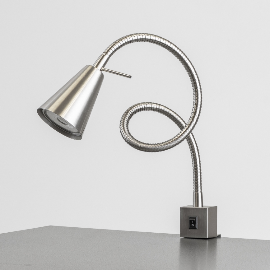 LED Clip Lamp 1xGU10/4.7W/230V Matte Chrome