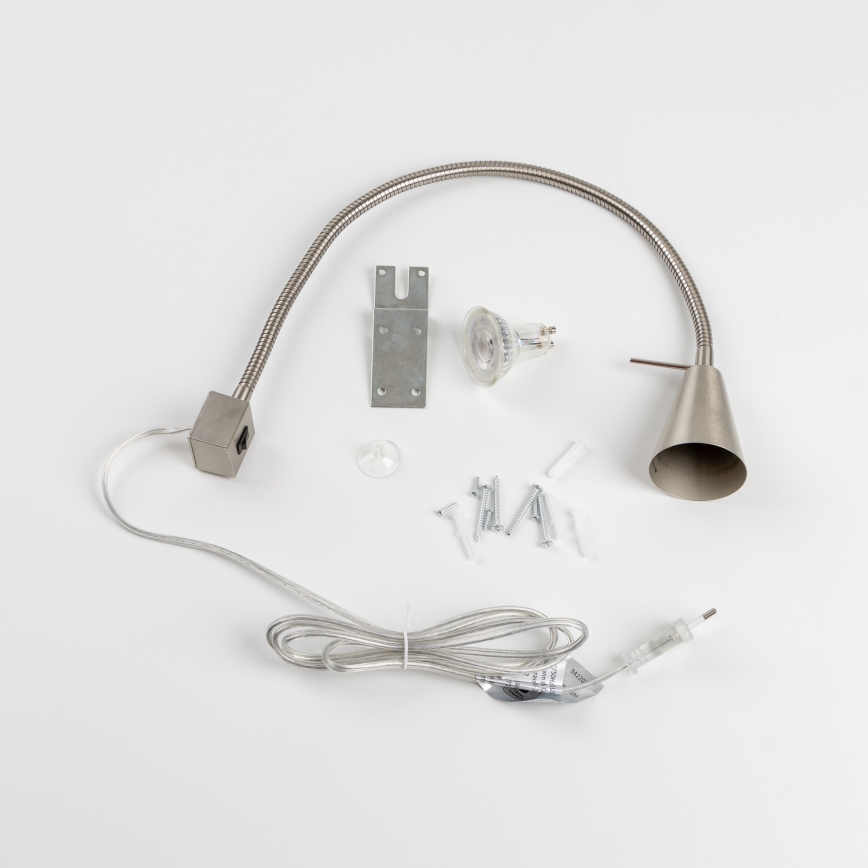 LED Clip Lamp 1xGU10/4.7W/230V Matte Chrome