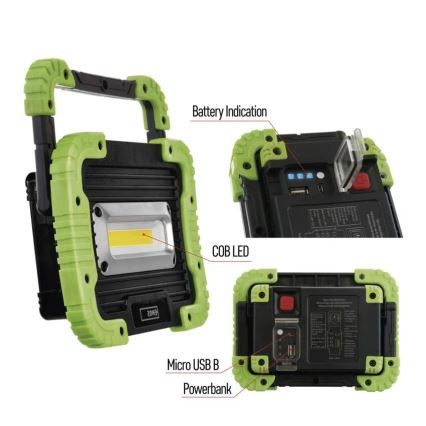 LED COB Rechargeable floodlight LED/3,7V 3000 mAh IP44