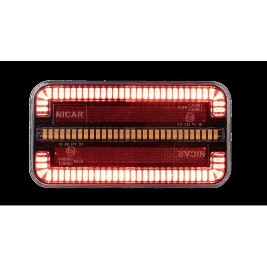 LED Combined light with dynamic turn signal LED/12-24V IP65