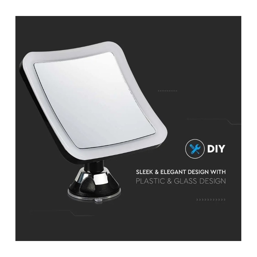 LED Cosmetic mirror LED/3,2W/4,5V 3xAA IP44