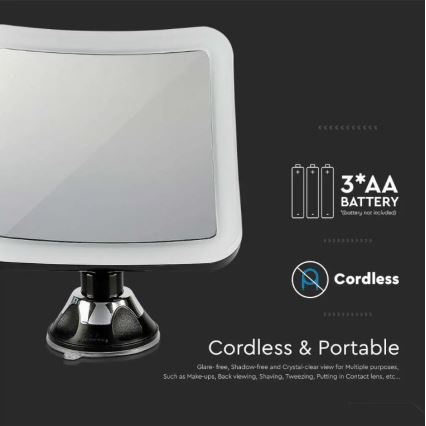 LED Cosmetic mirror LED/3,2W/4,5V IP44