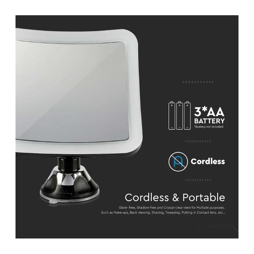 LED Cosmetic mirror LED/3,2W/4,5V IP44