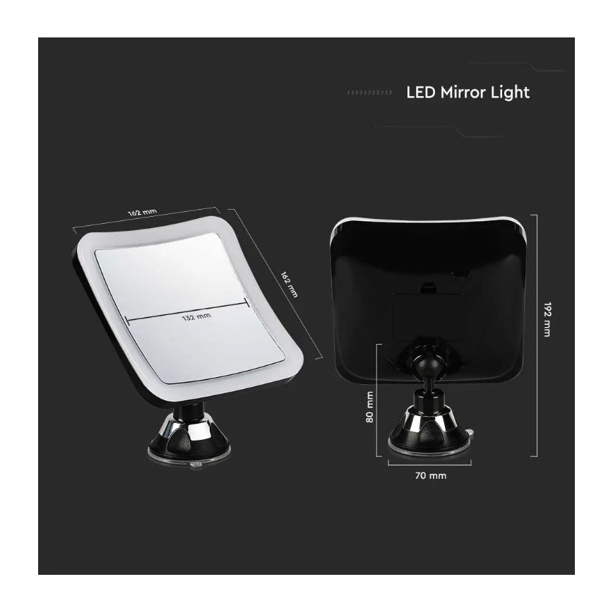 LED Cosmetic mirror LED/3,2W/4,5V IP44