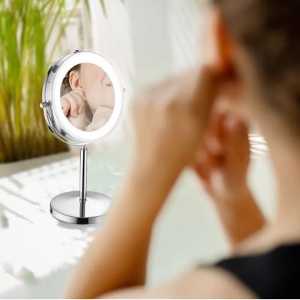 LED Cosmetic mirror LED/3W/6V 4xAA IP44