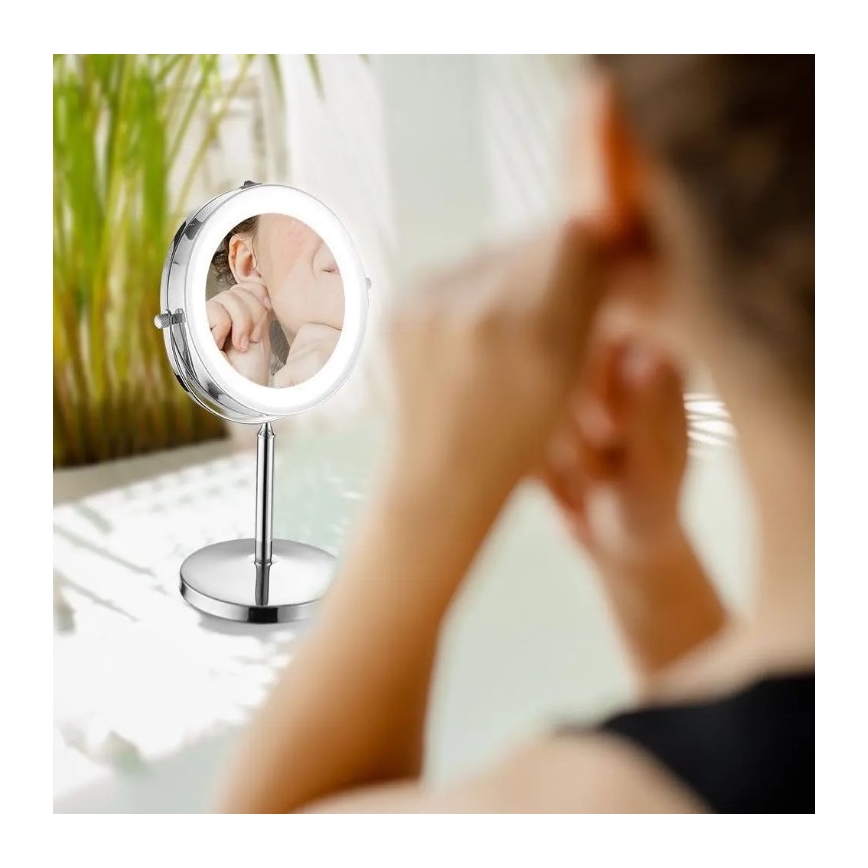 LED Cosmetic mirror LED/3W/6V 4xAA IP44