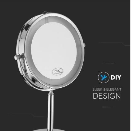 LED Cosmetic mirror LED/3W/6V 4xAA IP44