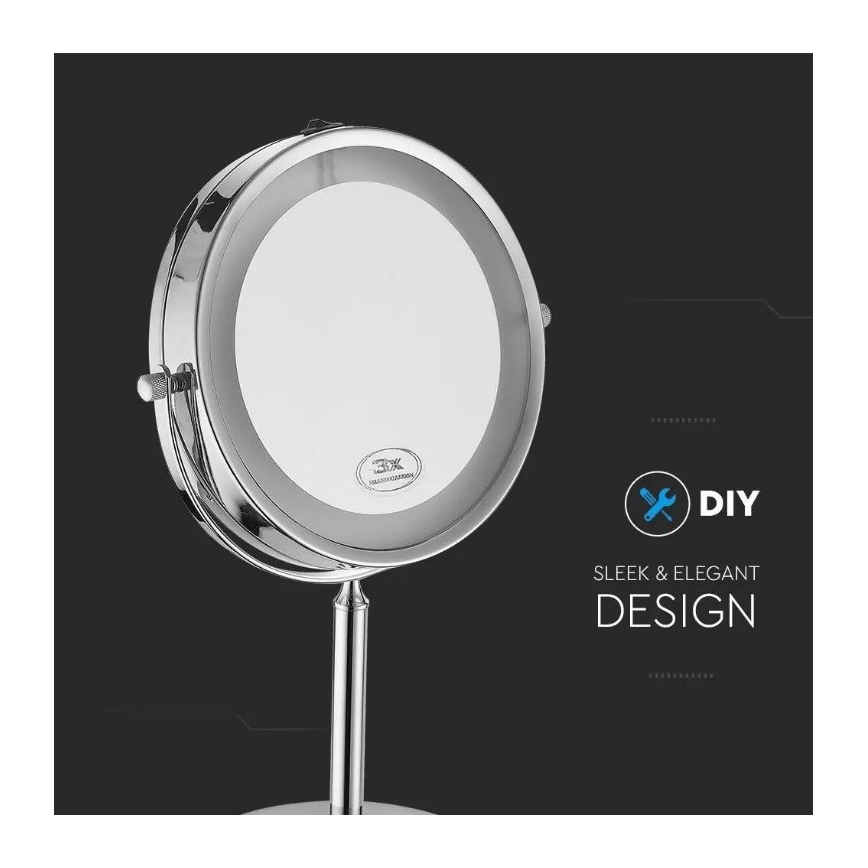 LED Cosmetic mirror LED/3W/6V 4xAA IP44