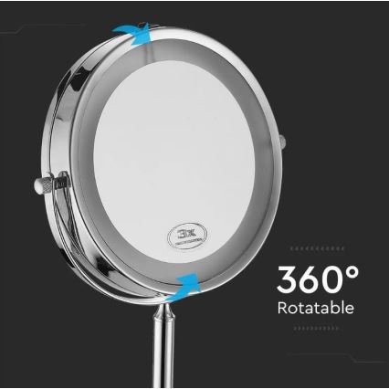 LED Cosmetic mirror LED/3W/6V 4xAA IP44