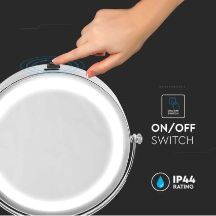 LED Cosmetic mirror LED/3W/6V 4xAA IP44