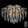 LED Crystal ceiling light 4xE27/60W/230V + 4xLED/3W + remote control