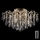 LED Crystal ceiling light 6xE27/60W/230V + 6xLED/3W + remote control
