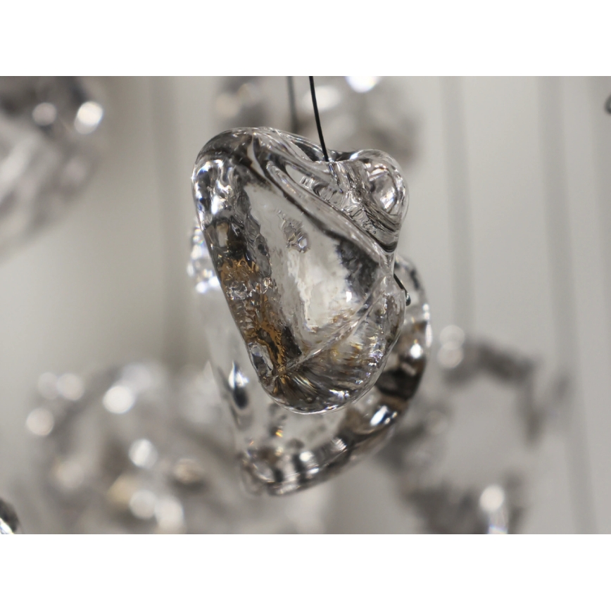 LED Crystal Ceiling Light AVARA LED/24W/230V Ø 40 cm Polished Chrome + Remote Control
